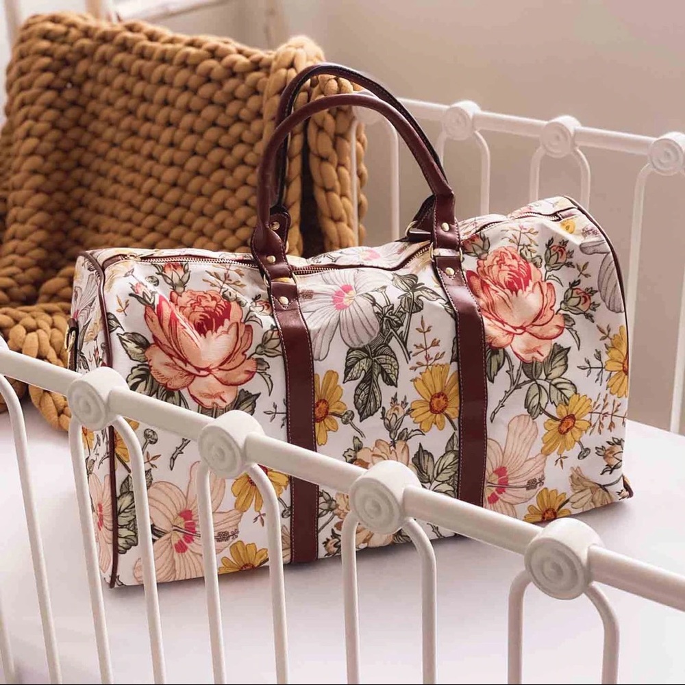 Peyton’s Vintage Floral Overnight Bag - Large